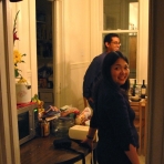Amy and Rand in the kitchen.