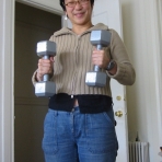 Ikuko inherits my dumbbells.
