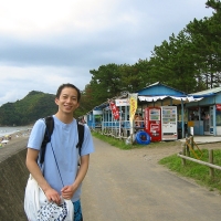 Rick at the beach Lots of oden and yakisoba places along the beach.