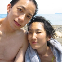 Rick and Mari Sun was hot, and the water was refreshing.